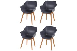 Set van 4 - Hartman Sophie Studio dining armstoel - Xerix - Teak poot