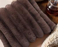 Primaviera Deluxe Rib Rabbit Fur - sierkussen Taupe/Grijs (50 x 50)