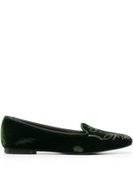 10 CORSO COMO ballerines en velours à détail de clous - Vert