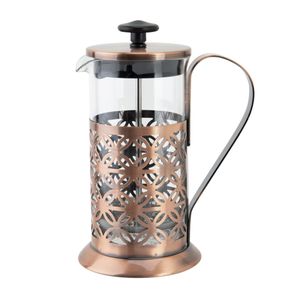 French press koffie/thee maker/cafetiere koperkleurig 350 ml