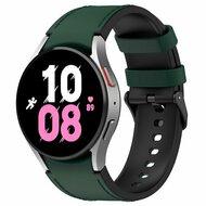leer + siliconen bandje - Maat: large - Donkergroen - Samsung Galaxy watch 7 / Galaxy Watch FE - 40mm & 44mm