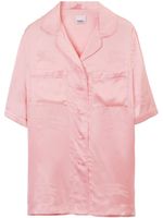 Burberry chemise en soie à motif EKD en jacquard - Rose