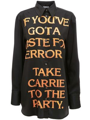 JW Anderson chemise à slogan imprimé - Noir