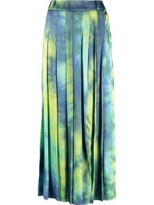 Roberto Cavalli jupe mi-longue à imprimé tie dye - Bleu