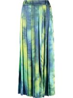 Roberto Cavalli jupe mi-longue à imprimé tie dye - Bleu