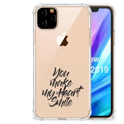 Apple iPhone 11 Pro Max Telefoonhoesje met tekst Heart Smile Apple iPhone 11 Pro Max Telefoonhoesje met tekst Heart Smile