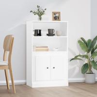 Hoge kast 60x35,5x103,5 cm bewerkt hout wit - thumbnail