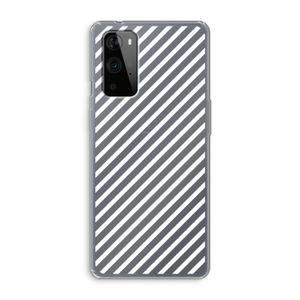 Strepen zwart-wit: OnePlus 9 Pro Transparant Hoesje
