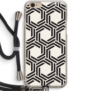 Geometrisch patroon: iPhone 6 / 6S Transparant Hoesje met koord