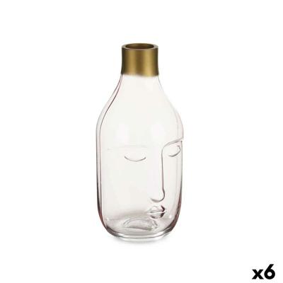 Vaas Gift Decor VGY1125S-C VGY1125S-C Roze Glas Gezicht 11 x 24,5 x 12 cm (6 Stuks)