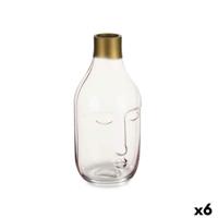 Vaas Gift Decor VGY1125S-C VGY1125S-C Roze Glas Gezicht 11 x 24,5 x 12 cm (6 Stuks)