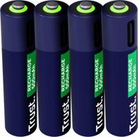 Trust USB-C herlaadbare batterijen AAA, blister van 4 stuks Trust USB-C herlaadbare batterijen AAA, blister van 4 stuks