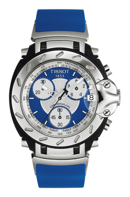 Horlogeband Tissot T0114171704100A / T610014611 Rubber Blauw 20mm