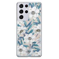 Samsung Galaxy S21 Ultra siliconen telefoonhoesje - Touch of flowers