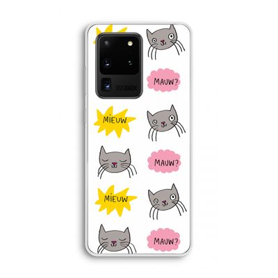Meow: Samsung Galaxy S20 Ultra Transparant Hoesje