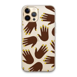 Hands dark: iPhone 13 Pro Max Transparant Hoesje