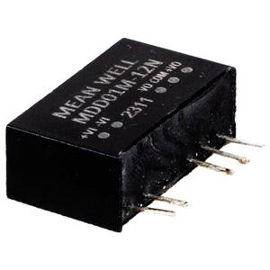 Mean Well MDD01L-05N DC/DC-converter, print -5 V 0.10 A 2 W Aantal uitgangen: 2 x Inhoud 1 stuk(s)