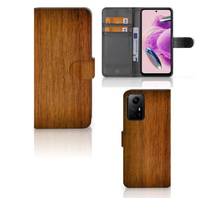 Xiaomi Redmi Note 12S | Book Style Case | Donker Hout