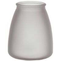 Bloemenvaas - grijs - mat glas - D13 x H15 cm