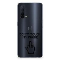 OnePlus Nord CE 5G Silicone-hoesje Finger Don&apos;t Touch My Phone
