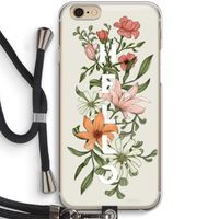 Hello bloemen: iPhone 6 / 6S Transparant Hoesje met koord