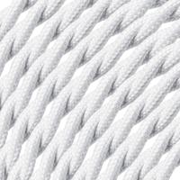 ROL 30 Meter strijkijzersnoer GEDRAAID WIT 3X0.75mm