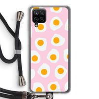 Dancing eggs: Samsung Galaxy A12 Transparant Hoesje met koord Dancing eggs: Samsung Galaxy A12 Transparant Hoesje met koord