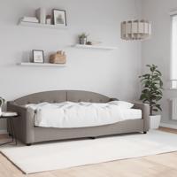 Slaapbank met matras 100x200 cm stof taupe