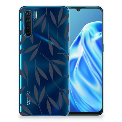OPPO A91 | TPU Case | Leaves Blue