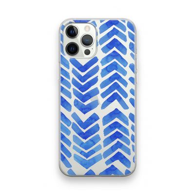 Blauwe pijlen: iPhone 12 Pro Transparant Hoesje