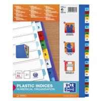 Tabbladen Oxford A4+ 11-gaats 1-31 PP kleur | 25 stuks