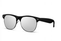CWI zonnebril unisex wayfarer cat.3 zwart/zilver (CWI2449) - thumbnail