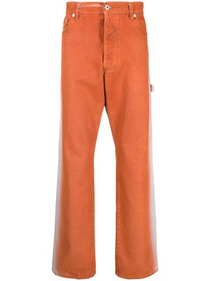 Heron Preston jean droit à effet dégradé - Orange