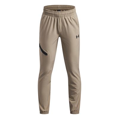 Under Armour Unstoppable Woven Joggingbroek Kids Beige Zwart