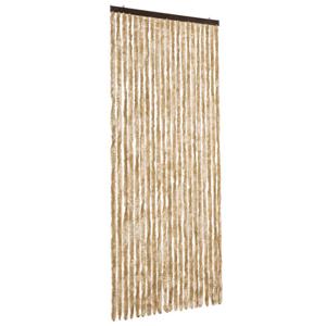 vidaXL Vliegengordijn 90x200 cm chenille beige