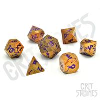 CritStones Metal Dice Set Shattered Sigils (7)