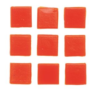 30x stuks vierkante mozaiek steentjes oranje 2 x 2 cm   -