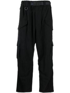 Y-3 pantalon ceinturé à poches cargo - Noir