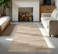 Beige parketvloer vinyl tapijt met houtstructuur