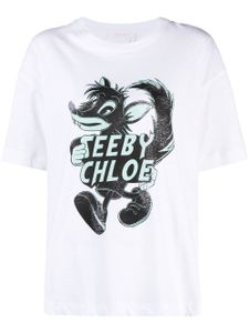 See by Chloé t-shirt à logo imprimé - Blanc