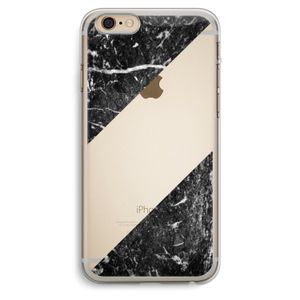 Zwart marmer: iPhone 6 Plus / 6S Plus Transparant Hoesje