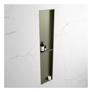 Wandnis Solid Surface Easy | In- en opbouw | 30x90x8 cm | 2 vakken | Army