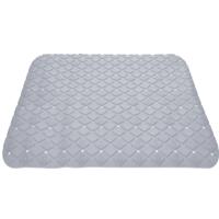 Excellent Houseware Badmat - antislip - grijs - 55 cm - vierkant   -