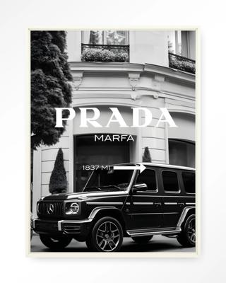 Urban Cotton Wandkleed 'This Way' 145 x 190cm in Floating Frame - off white