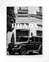 Urban Cotton Wandkleed 'This Way' 145 x 190cm in Floating Frame - off white