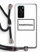 Ambitchious: Huawei P40 Transparant Hoesje met koord
