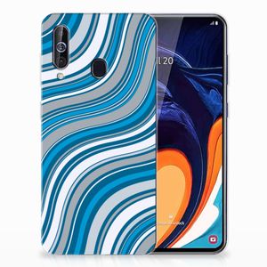 Samsung Galaxy A60 TPU bumper Waves Blue