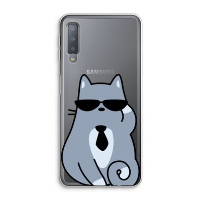 Cool cat: Samsung Galaxy A7 (2018) Transparant Hoesje