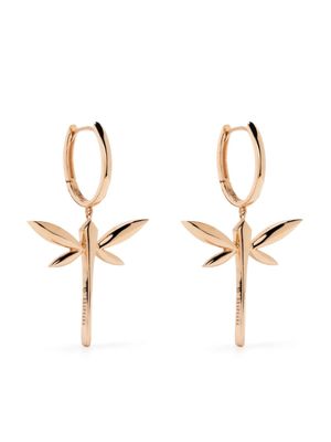 Anapsara petites boucles d'oreilles pendantes Dragonfly en or rose 18ct