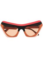 Marni Eyewear lunettes de soleil à monture papillon - Orange